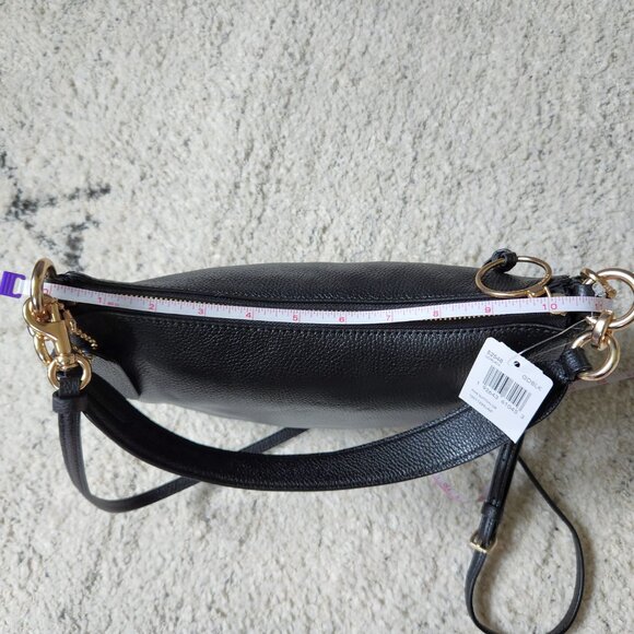 NWT Coach Black Leather Sutton Shoulder Crossbody Bag with Dust Bag - Picture 14 of 16